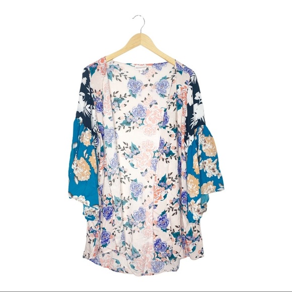Shyanne Tops - Shyanne Multicolor Floral Print Kimono